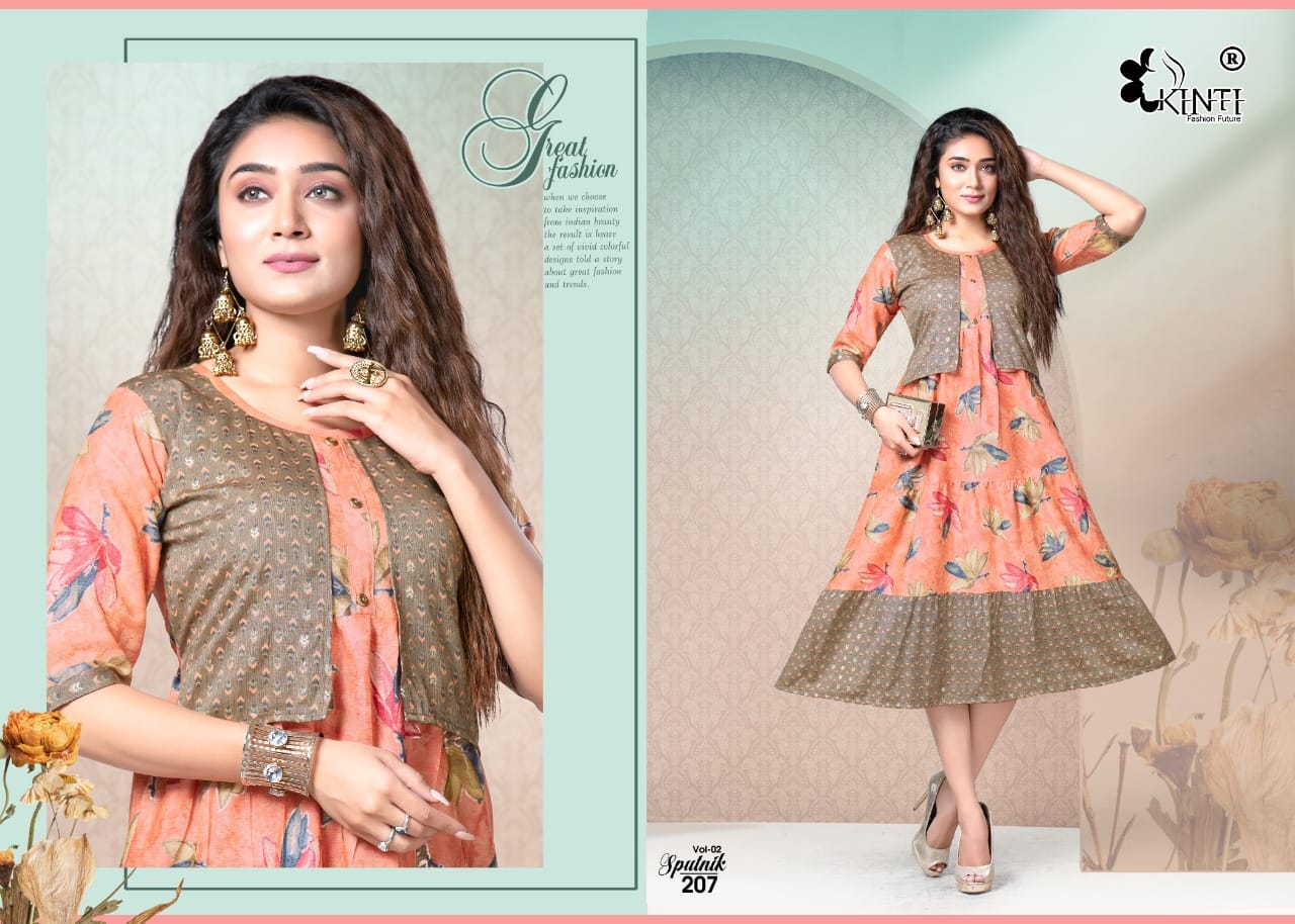 Sputnik Foil By Kinti Designer Kurti Catalog